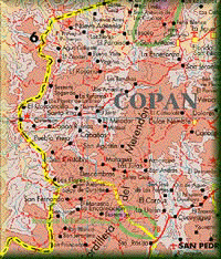 Honduras relief map